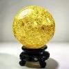 Wholesale Crystal Balls, Wholesale Glass Balls, Yellow Crackle Glass Ball, Citrine Sphere