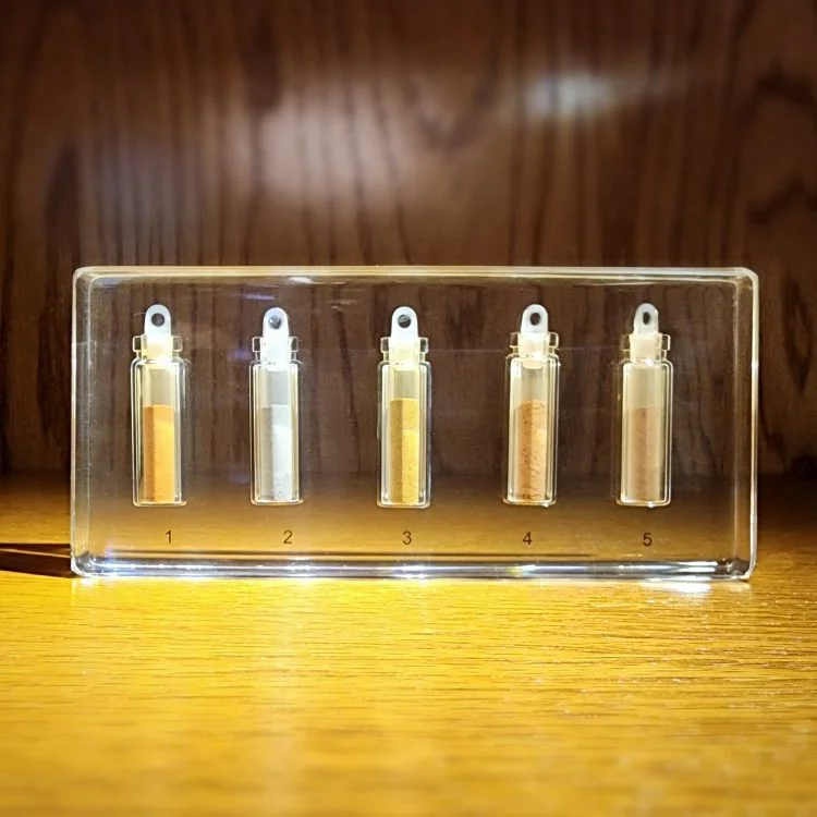Curio Cabinet, Oddities Gifts, Soil Samples in Resin