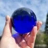 Dark Blue Glass Ball, Cobalt Crystal Ball, 80mm Sphere