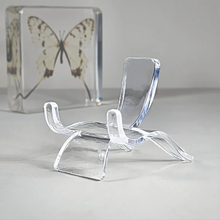 Butterfly in Resin Display stands, Resin specimen clear display stand