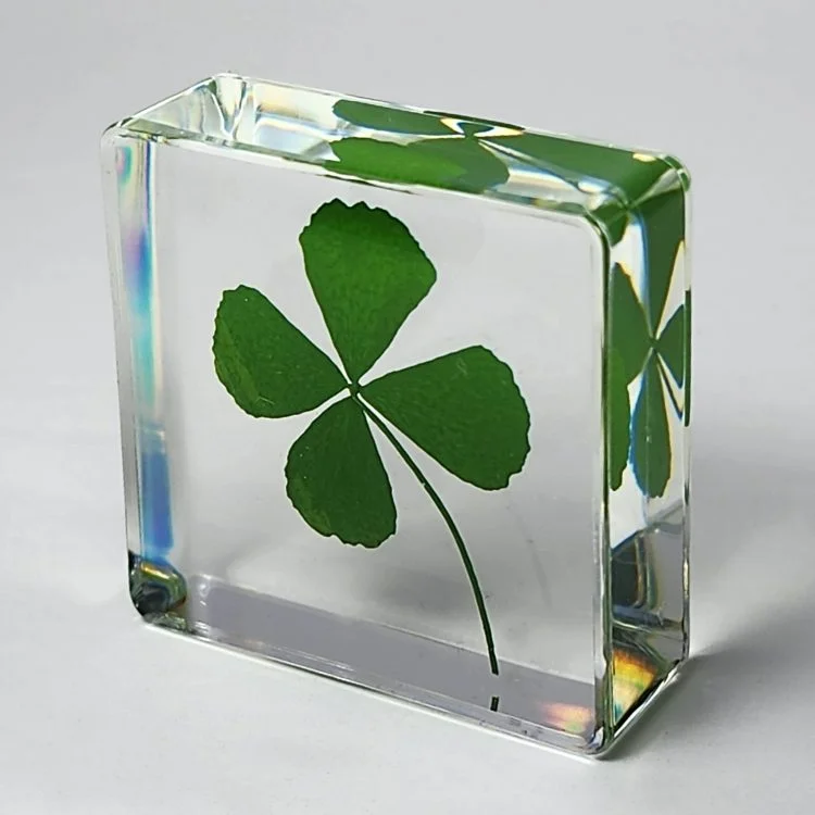 Real four leaf clover, Luck charm, Lucky gifts, Clover in resin