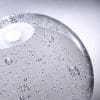 Solid Glass Sphere with Bubbles, 80mm Crystal Ball Clear with Bubbles