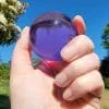 Small Purple Glass Ball, Purple Crystal Ball, 60mm Sphere