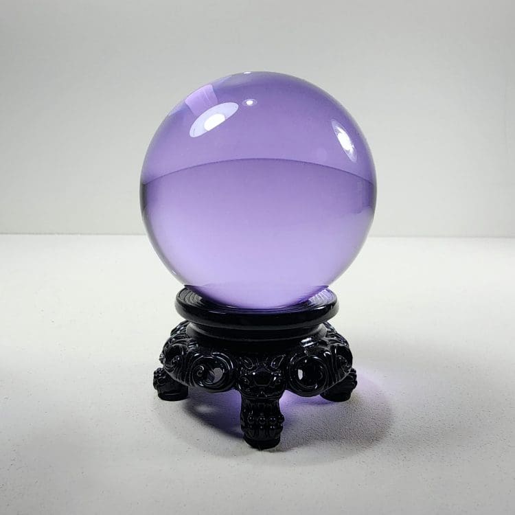 Small Purple Glass Ball, Purple Crystal Ball, 60mm Sphere