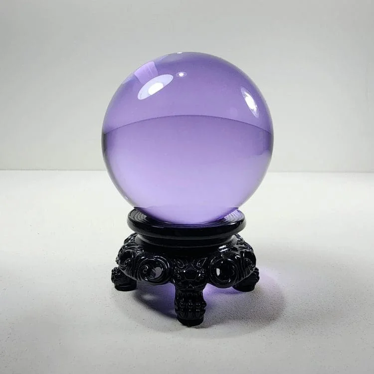 Small Purple Glass Ball, Purple Crystal Ball, 60mm Sphere