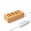 LED Wood Lighted Base, Light Up Specimen Display Stand