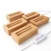LED Wood Lighted Base, Light Up Specimen Display Stand