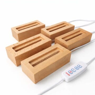 LED Wood Lighted Base, Light Up Specimen Display Stand